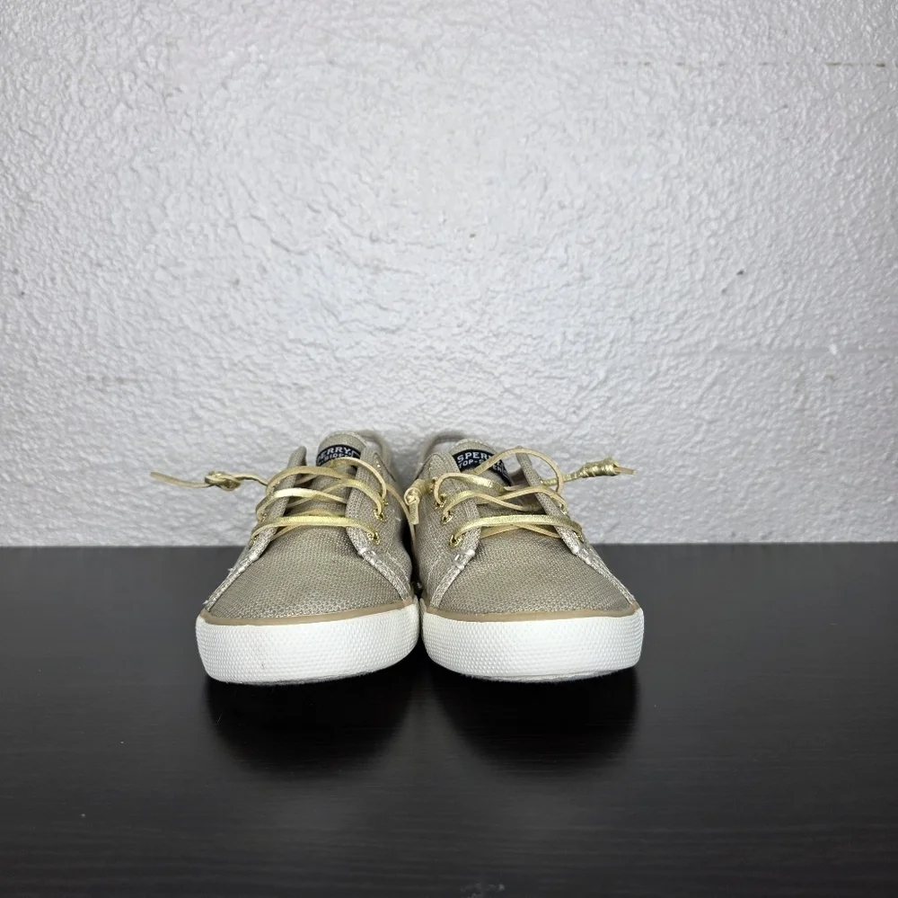 Sperry Top-Sider Big Girl's Seacoast Fashion Boat Gold Shoe Size 5M YG54361